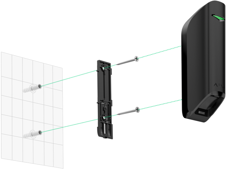 Ajax MotionProtect Curtain, brezžični notranji detektor