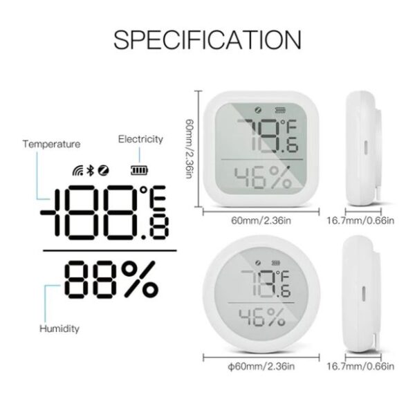 Moes senzor temperature in vlage ZSS-KB-TH-LF-C - Image 2